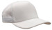 A white truckers mesh cap with a solid front panel and breathable mesh back.