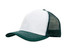 A breathable white and green cap featuring a mesh back, designed for comfort and ventilation. A breathable white and green cap featuring a mesh back, designed for comfort and ventilation.