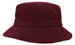 A burgundy child's bucket hat featuring a wide brim and an eyelet for ventilation. It has a simple design and a logo. A burgundy child's bucket hat featuring a wide brim and an eyelet for ventilation. It has a simple design and a logo.