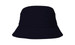 A navy blue infants bucket hat with a wide brim and a subtle logo on the side.
