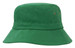 A green bucket hat with a wide brim and eyelet detailing, featuring a logo or branding. A green bucket hat with a wide brim and eyelet detailing, featuring a logo or branding.