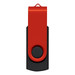 An 8GB Helix Flash Drive in a red and black design, featuring a swivel cover for protection. An 8GB Helix Flash Drive in a red and black design, featuring a swivel cover for protection.