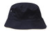 A navy blue brushed sports twill bucket hat with a contrasting trim and a small logo.