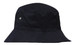 A black brushed sports twill bucket hat with a small logo. Features a rounded crown and wide brim.