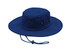 A navy blue brushed heavy cotton hat with a wide brim and adjustable chin strap. It features ventilation eyelets.