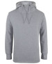 A grey sports hoodie with a drawstring hood and a casual fit. Features a logo on the front.