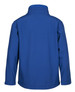 A soft shell jacket in a vibrant blue colour, featuring a high collar and a smooth back finish.
