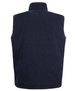 A navy vest featuring a high collar and a simple design, suitable for safety wear. Includes a logo on the fabric. A navy vest featuring a high collar and a simple design, suitable for safety wear. Includes a logo on the fabric.