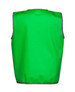 A green tricot vest with grey trim, suitable for sports uniforms, featuring a logo.