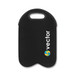 A neoprene double wine cooler bag in black with a handle, featuring a colorful logo. A neoprene double wine cooler bag in black with a handle, featuring a colorful logo.