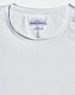 A white ladies' ultra lightweight performance short sleeve tee with a round neck and a logo label.