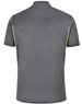 A grey men's polo shirt with contrast detailing, featuring a collar and short sleeves. It has a logo on the side.