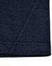 A navy polo shirt featuring a contrasting sleeve and collar design, with visible stitching details.