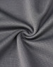 A close-up of grey sustainable poly/cotton fabric, showcasing a smooth and soft texture with a swirl design.
