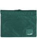 A green satchel with a simple design and a logo in the corner.
