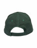 A green heavy brushed cotton cap with stitching details and an adjustable back strap. Features a logo on the side.
