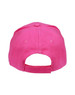 A pink heavy brushed cotton cap featuring an adjustable strap and a plain back. Includes a logo on the side.