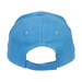 A blue heavy brushed cotton cap with a curved peak and adjustable back strap. Features a logo on the side.