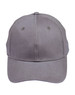 A grey heavy brushed cotton cap with a curved brim and an adjustable strap at the back. Features a logo.