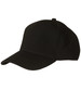 A black Ottoman cap with a curved brim and a rounded crown, featuring a logo.