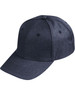 A dark heather grey cap with a curved brim and a structured crown, featuring ventilation holes and a logo.