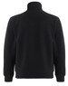 A black 1/2 zip collar fleecy jumper, featuring a simple design and a back view.