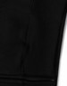 A black men's full-zip fleecy hoodie featuring a zippered pocket and a logo.