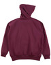 A burgundy kids' fleece hoodie featuring a kangaroo pouch and a hood. It has a smooth, plain design and no visible logos.
