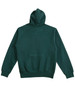 A dark green ladies' fleecy hoodie featuring a hood and a simple design on the back. Includes branding.