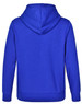 A bright blue kids' hoodie featuring a close front design and a hood, suitable for casual wear.