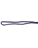 A dark blue chin strap break-away clip with a simple looped design. It features a logo.