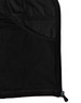 A close-up of the interior of a black softshell jacket, featuring a mesh pocket and zipper detail.