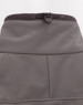 A grey ladies softshell hi-tech jacket featuring a high collar and adjustable cord at the neckline.