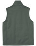 A men's softshell hi-tech vest in a solid olive green colour, featuring a collar and no visible front detail.