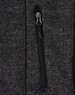 A grey men's heather bonded fleece jacket featuring a zippered pocket and a smooth fabric texture.