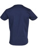 A navy blue men's scrub top featuring a simple design and contrasting colour elements on the side.