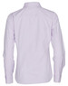 A lilac women's button-up shirt featuring long sleeves and a back view design, with a logo present.
