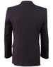 A black men's poly/viscose stretch jacket, featuring a classic design and structured fit, viewed from the back.