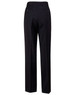 Men's wool blend stretch flexi waist pants in black, featuring a straight leg design and back pockets.