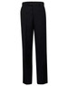 Men's black wool blend stretch flexi waist pants, featuring a tailored design and a subtle logo on the waistband.