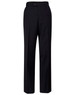 Men's black wool blend pants with a flexi waist, featuring a straight leg design and button closure.
