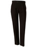 Men's black polyviscose stretch pants featuring a tailored fit and a front pleat. The pants have a logo on the waistband.