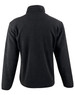 A black adult's half zip polar fleece pullover with a high collar and long sleeves, featuring a logo.
