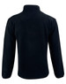 A black adult's half zip polar fleece pullover with long sleeves and a high collar, featuring a logo.