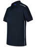 Men's Cambridge Polo in navy with white trim, featuring a collar and short sleeves. Includes a logo.