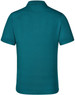 A teal men's polo shirt with a rear collar and a small logo.