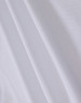 A close-up of white fabric showcasing a smooth texture, suitable for a polo shirt. It has a logo detail.