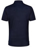 A navy blue men's polo shirt featuring a collared design and a logo on the front.