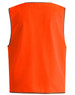 An orange Hi-Vis safety vest with reflective trimming, featuring no front design or logos.
