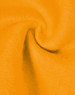 A close-up of soft, vibrant orange fabric, showcasing a smooth, swirling texture.